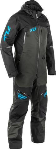 Incline Monosuit Black/Grey/Blue Xl - FLY RACING