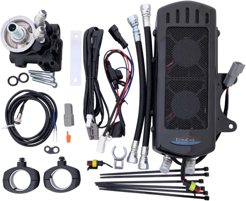 ULTRACOOL Indian Oil Cooler Side Mount Black