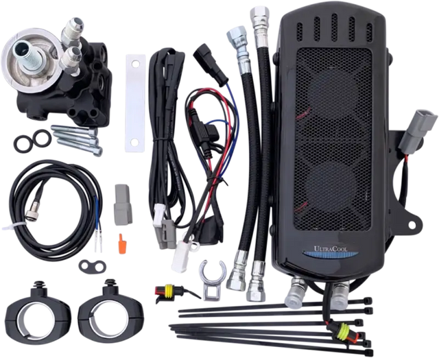 ULTRACOOL Indian Oil Cooler Side Mount Black