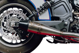 Indian Scout Full Length Brushed Ss W/ Blk End Cap 