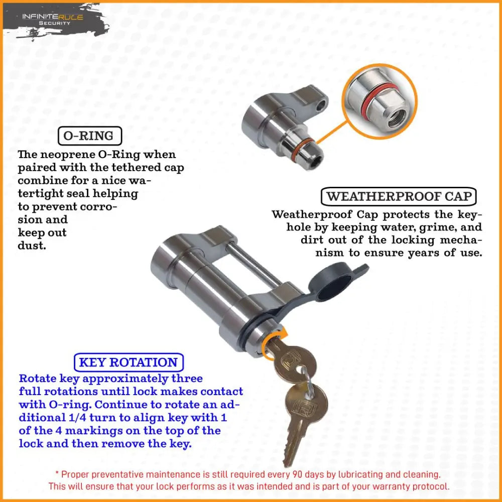 Infiniterule 61106-S Trailer Hitch Lock
