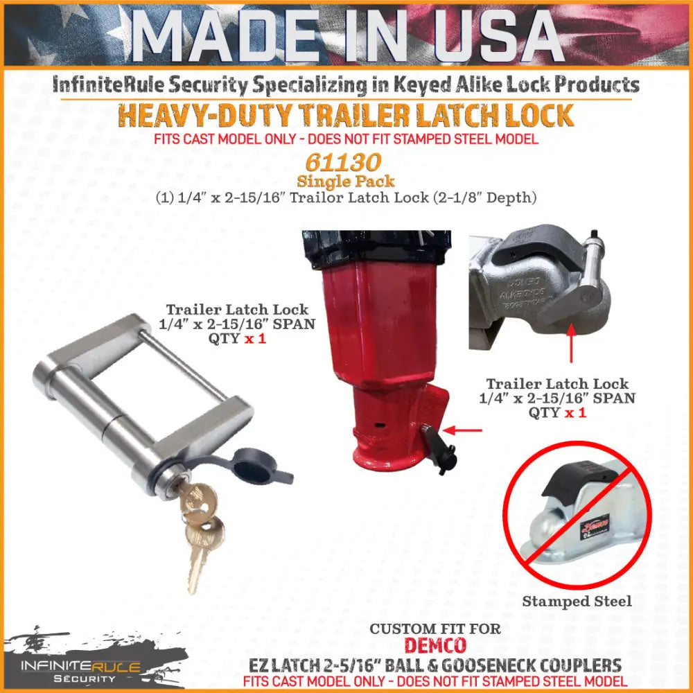 Infiniterule 61130-S Trailer Hitch Lock