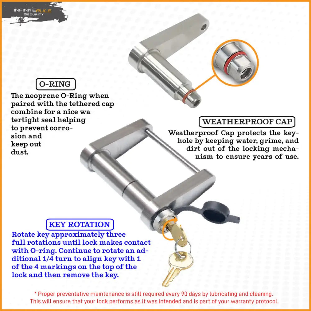 Infiniterule 61130-S Trailer Hitch Lock