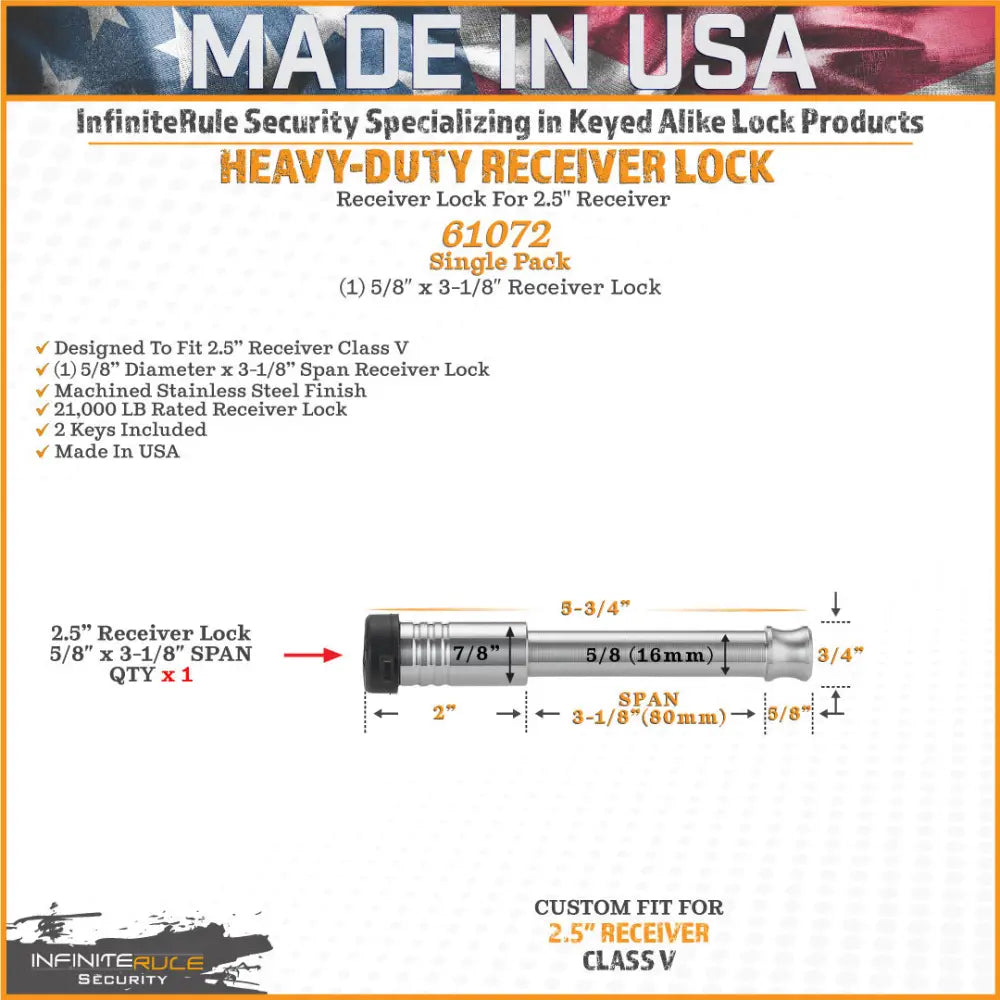 Infiniterule 61636-BX Trailer Hitch Lock