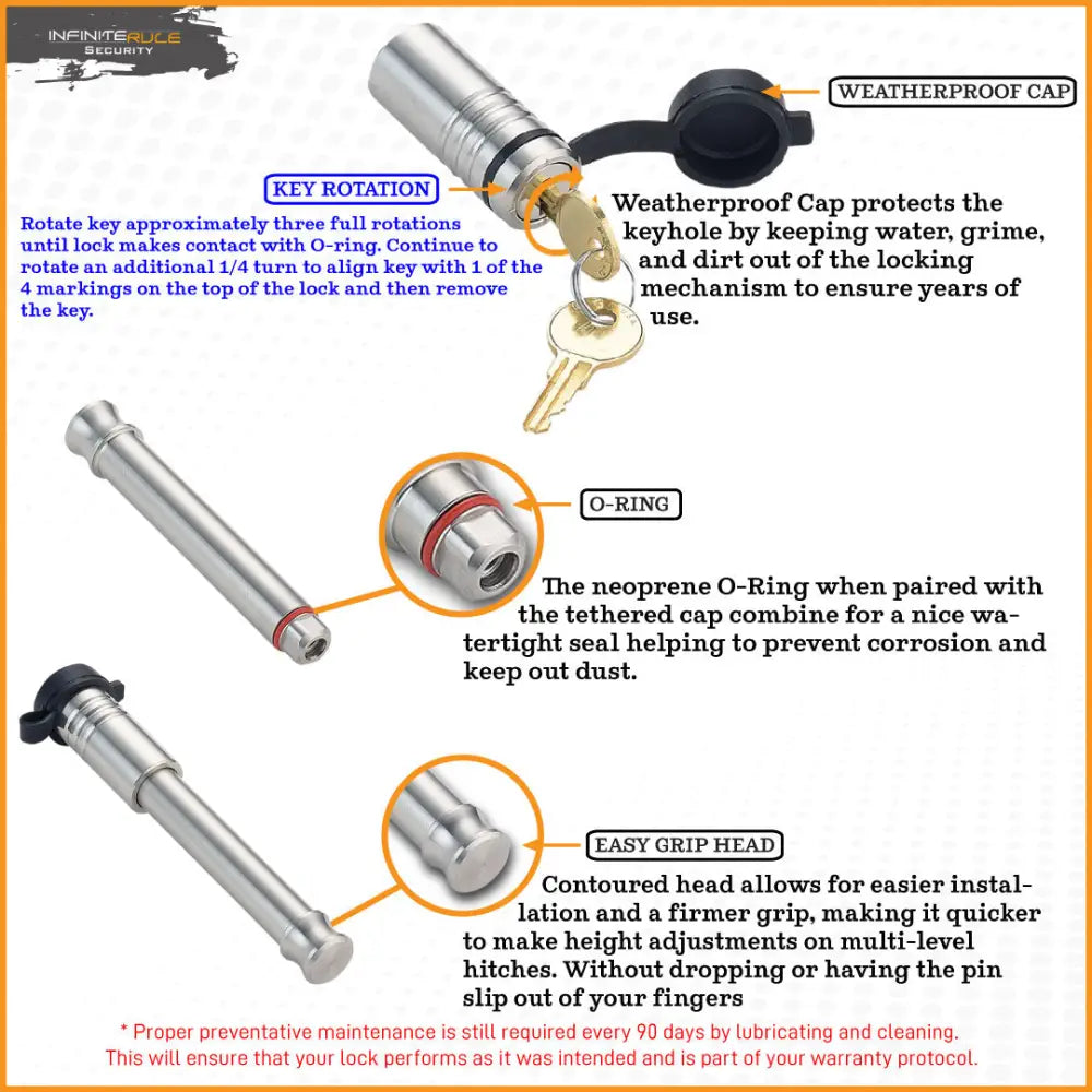 Infiniterule 61781-S Trailer Hitch Pin