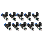 Injector Dynamics 2600-XDS injectors set with black bodies, blue tops, green seals