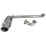 Shiny metal axle-back exhaust with rolled lip for Scion tC 60mm model