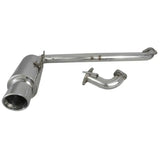 Shiny metal Scion tC 60mm axle-back exhaust with rolled lip for improved style and performance