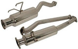 Shiny metal axle-back exhaust with rolled lip for Scion TC 60mm by Injen
