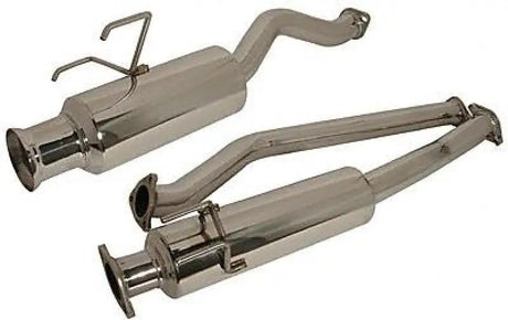 Shiny metal axle-back exhaust with rolled lip for Scion TC 60mm by Injen