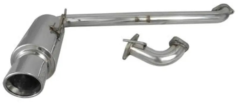 Shiny metal Scion TC 60mm axle-back exhaust with rolled lip for Injen 11-16 tC
