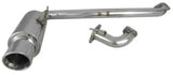 Shiny metal Scion TC 60mm axle-back exhaust with rolled lip for Injen 11-16 tC