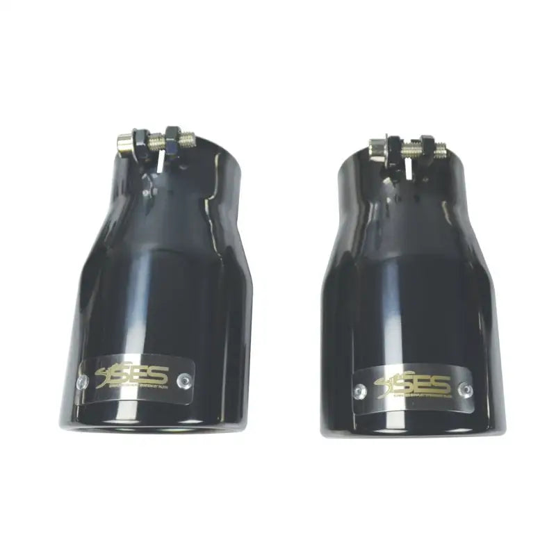 Black chrome tips on stainless steel exhaust for Ford Focus RS 16-18 model