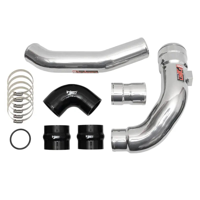 Automotive intake kit with polished intercooler piping for Ford F250 F350 F-450 V8 Turbo Diesel