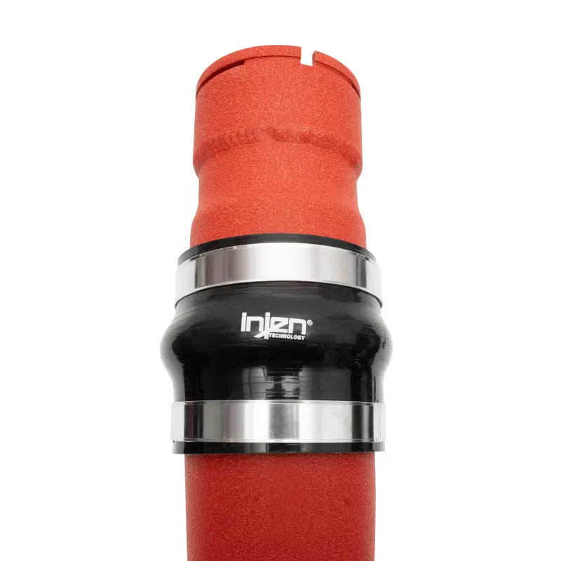 Red and black intercooler piping kit with metal clamps for Ford F250/F350 V8 turbo Diesel