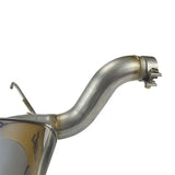 Metal exhaust pipe with clamp for Jeep Wrangler high tuck axle upgrade on Injen exhaust
