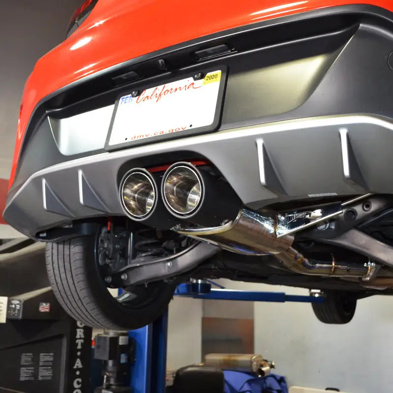 Car’s exhaust system featuring stainless steel performance stainless steel for Hyundai Veloster boost