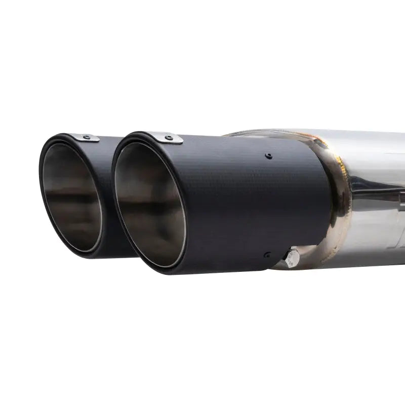 Dual exhaust tips from the Injen Hyundai Veloster stainless steel exhaust system