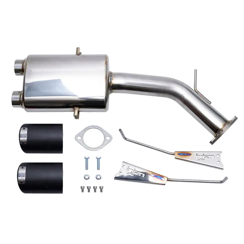 Shiny stainless steel exhaust system for Hyundai Veloster performance upgrade