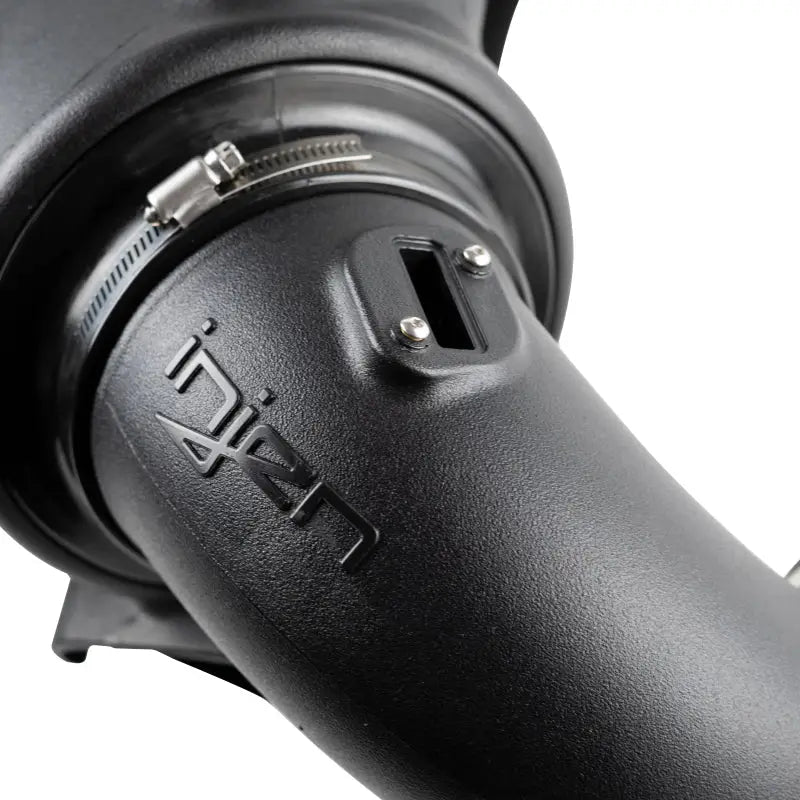Close-up view of Injen Evolution Roto-Molded Air Intake System for 2020-2022 BMW M240i/M340i/M440i/xDrive featuring SuperNano-Web technology and durable construction.