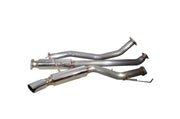 Aftermarket stainless steel Honda Civic turbo 3in exhaust with polished muffler and tips