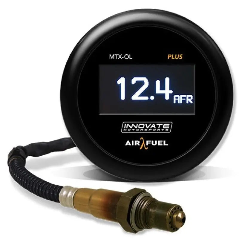 Innovate Motorsports 39350 Innovate MTX-OL PLUS Wideband Digital Air/Fuel Ratio OLED Gauge Kit 8ft w/O2 Sensor