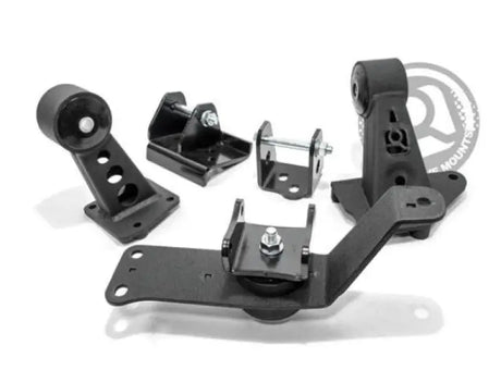 Black steel engine mounts for Honda S2000 with black steel bushings
