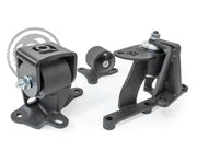 Black steel engine mounts with 75A bushings for 88-91 Prelude H-Series engines