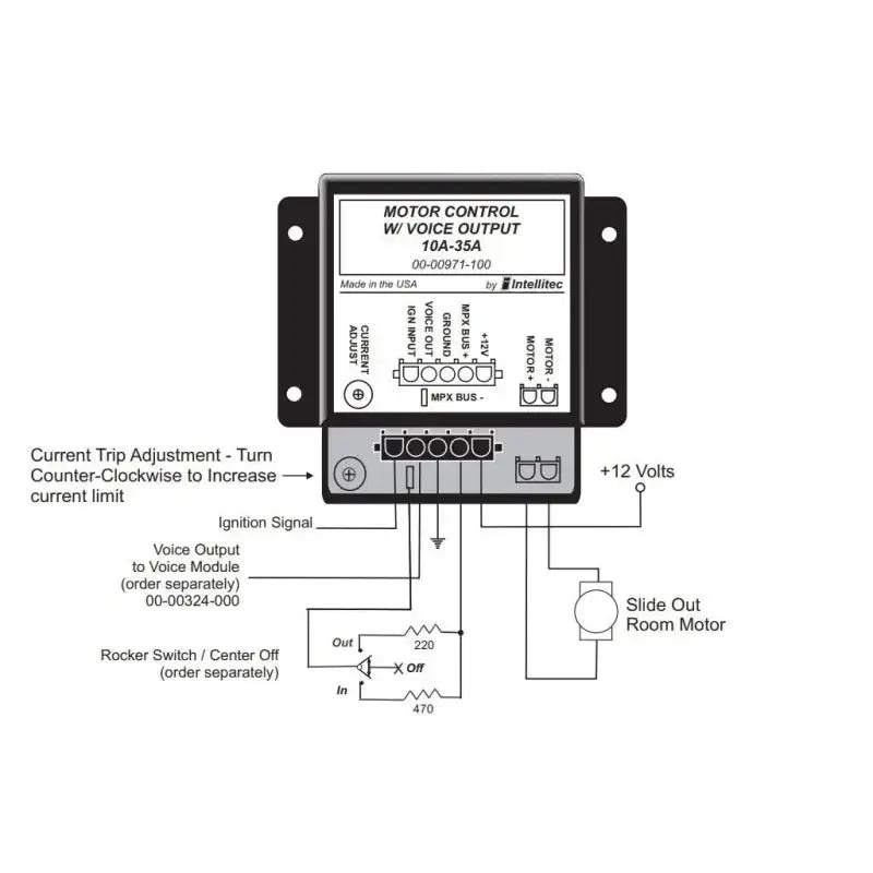 Intellitec 00-00971-100 Motor Control with Voice Output - RV and Auto Parts