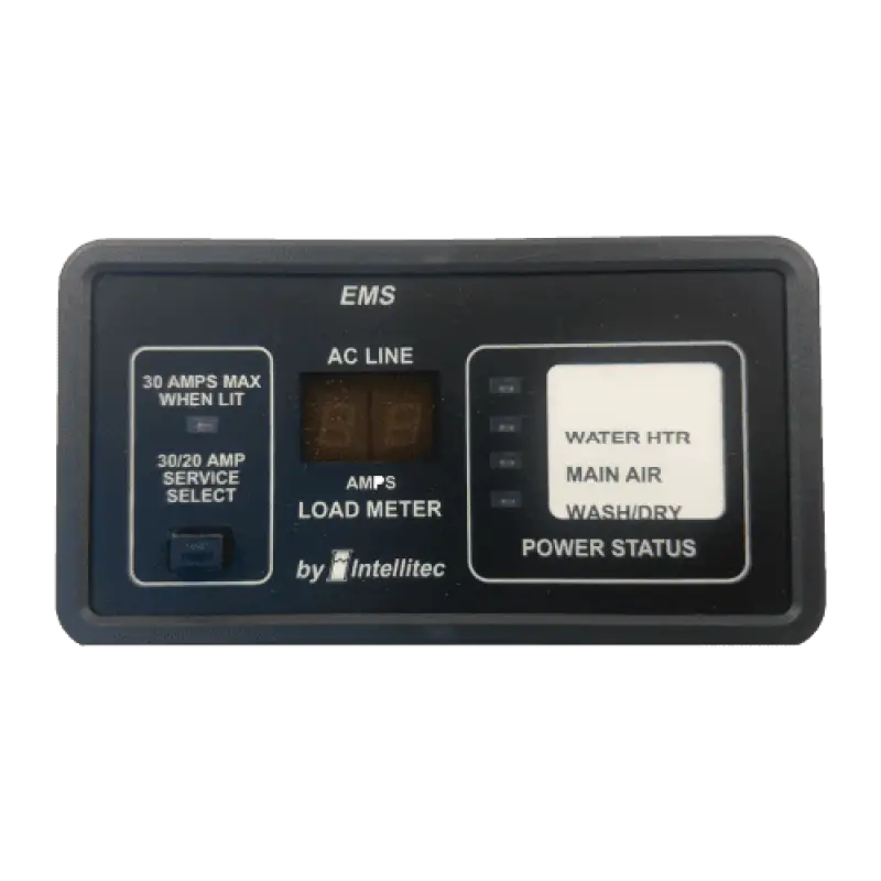 Intellitec 50 Amp Smart Ems Monitor Panel - Black - Power Management System Display