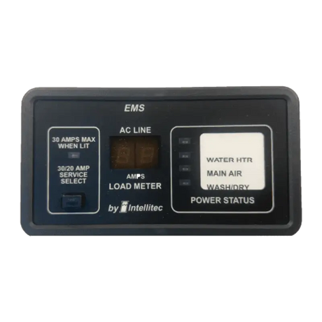 Intellitec 50 Amp Smart Ems Monitor Panel - Black - Power Management System Display