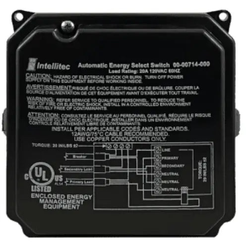 Intellitec Automatic Energy Select Switch (AESS) - Power Management System Control Module