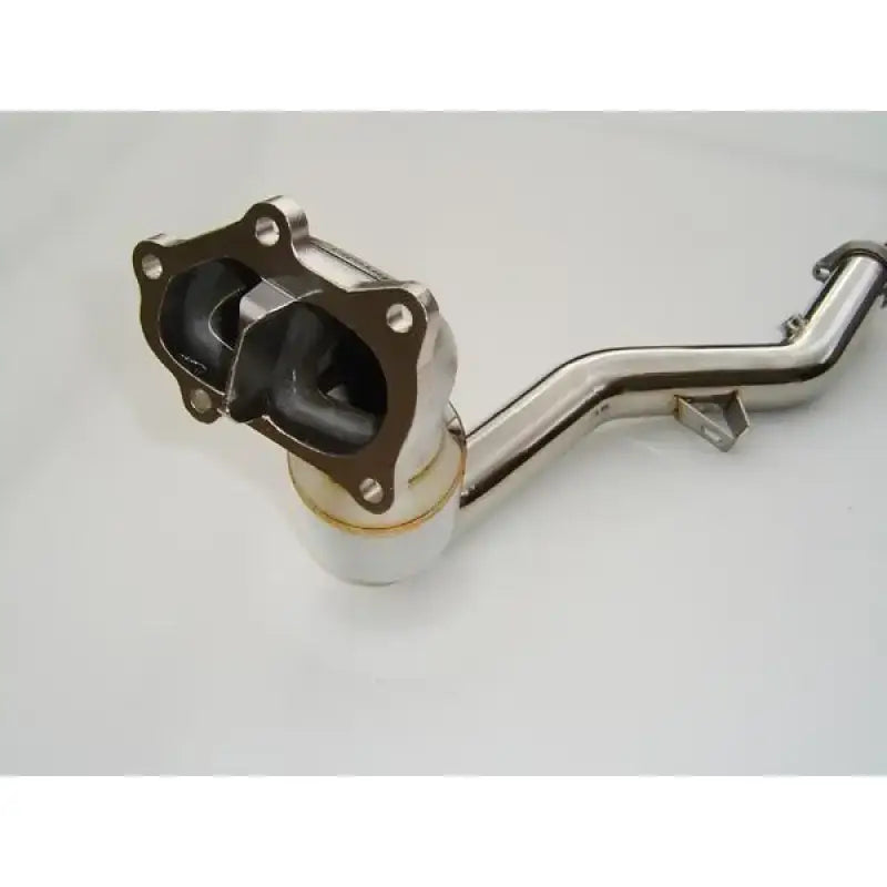 Invidia 02-07 WRX/STi Polished Divorced Waste Gate Downpipe with High Flow Cat - HS05SW1DPC