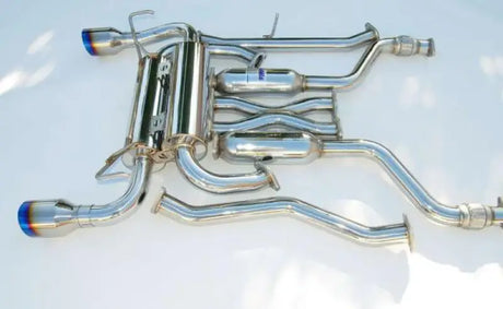 Invidia 03-08 Infiniti G35 Coupe Gemini Single Layer Titanium Tip Cat-back Exhaust - HS03IG3GIT