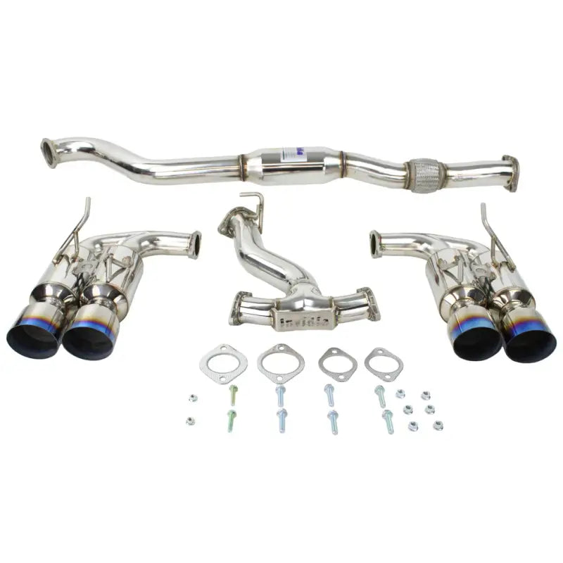 Invidia 08-14 Subaru WRX Hatchback Gemini Single Layer Titanium Tip Cat-back Exhaust - HS08ST5GM4ST