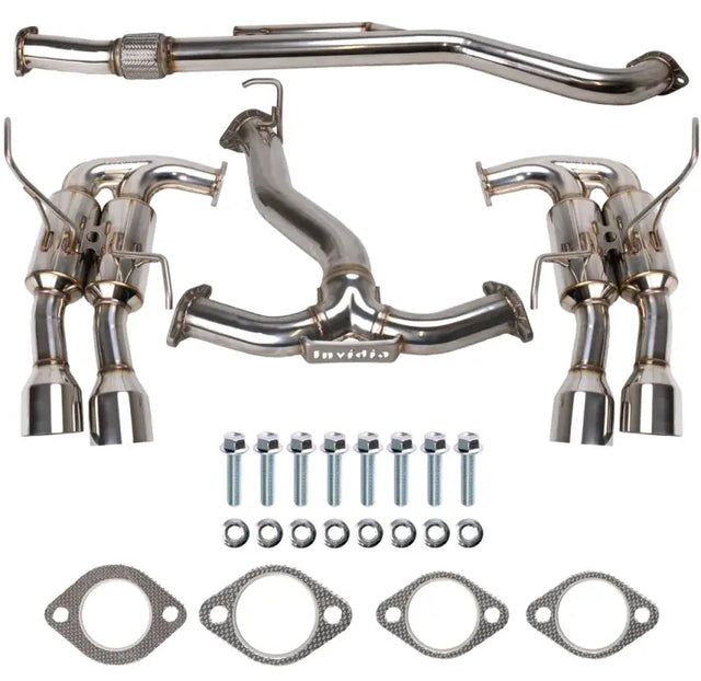 Invidia 2022 + Subaru WRX Gemini Single Layer Quad Stainless Steel Tip Cat-Back Exhaust - Truck & Automotive