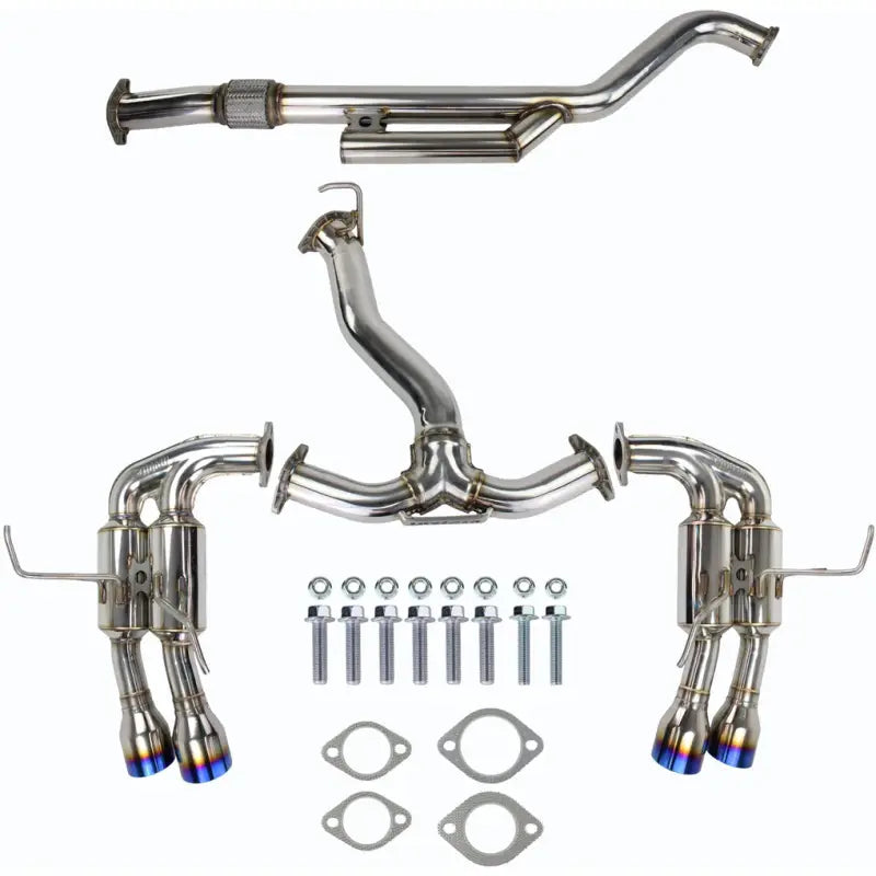 Invidia 2022+ Subaru WRX Gemini Single Layer Quad Titanium Tip Cat-Back Exhaust - HS22WRXGM4ST