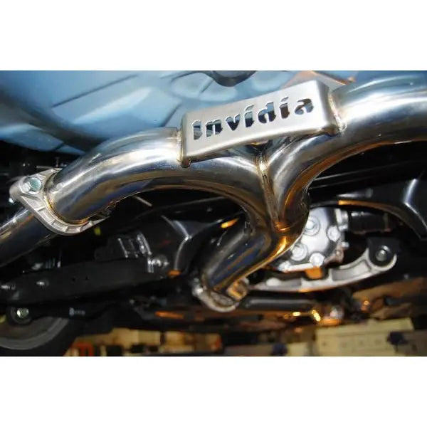 Invidia HS15STIG3T Invidia 15+ Subaru WRX/STI 4Dr Q300 Twin Outlet Rolled Titanium Burnt Quad Tip Cat-Back Exhaust - HS15STIG3T