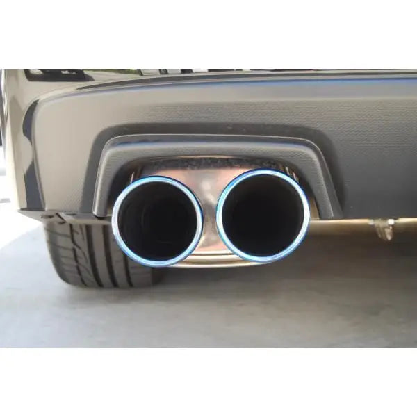 Invidia HS15STIG3T Invidia 15+ Subaru WRX/STI 4Dr Q300 Twin Outlet Rolled Titanium Burnt Quad Tip Cat-Back Exhaust - HS15STIG3T