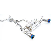 Invidia HS17IQ66GM1RT Invidia 2017+ Infiniti Q60 3.0 TT Silver Sport/Red Sport Gemini Rolled Titanium Tip Cat-back Exhaust