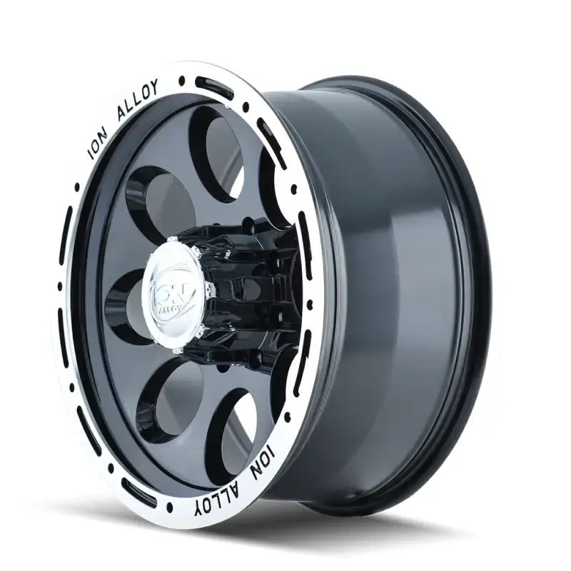 ION Type 174 15x8 / 5x139.7 BP / -27mm Offset / 108mm Hub Black/Machined Wheel - Truck & Automotive
