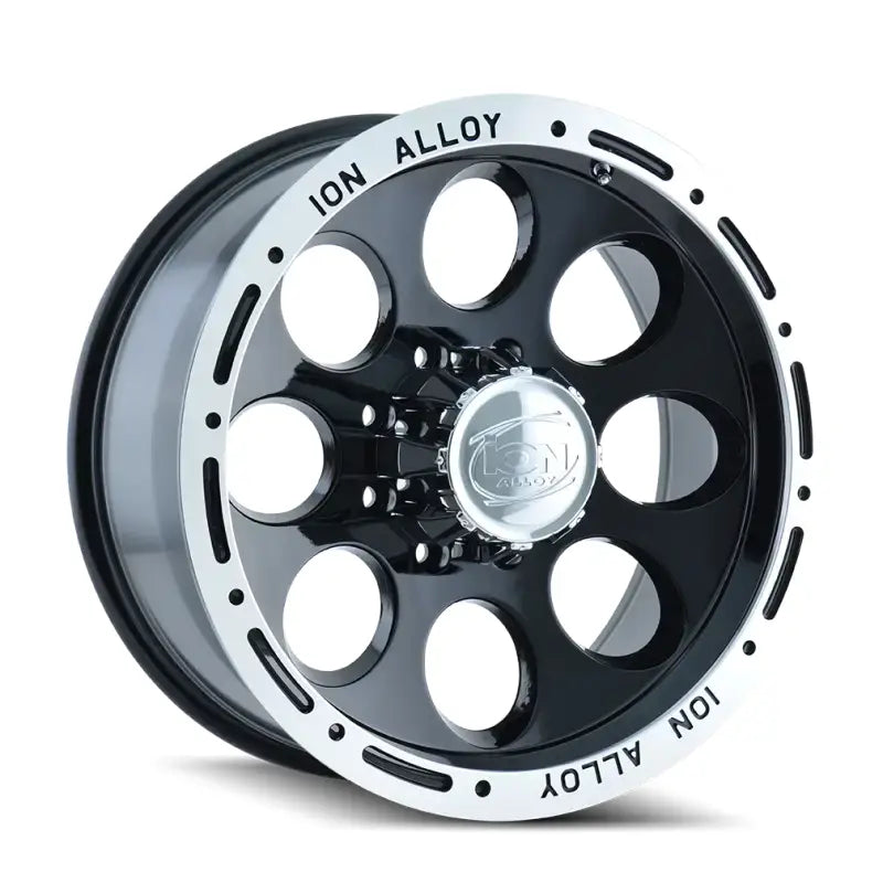ION Type 174 15x8 / 5x139.7 BP / -27mm Offset / 108mm Hub Black/Machined Wheel - Truck & Automotive