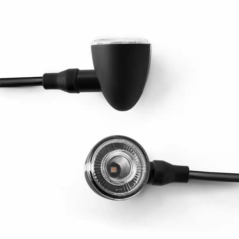 Two black motorcycle turn signals for Iride S Ts Brake Tail Light setup