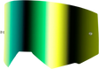 Single Lens W/ Post Adult W/ Iridescent Grn Mirror Lens - FLY RACING