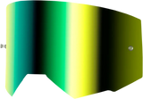 Single Lens W/ Post Adult W/ Iridescent Grn Mirror Lens - FLY RACING