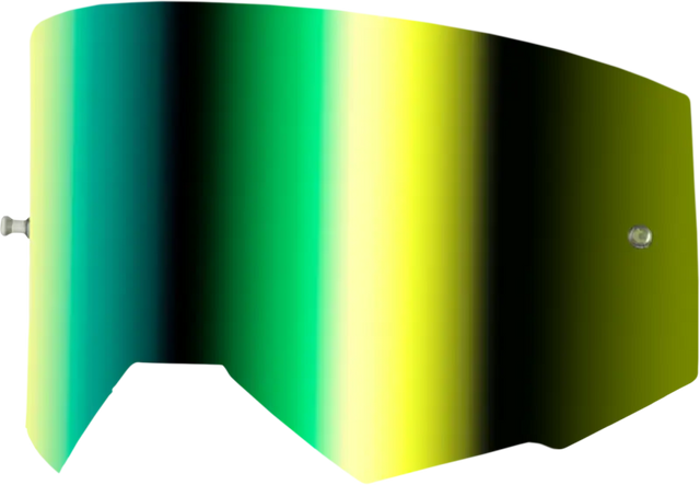Single Lens W/ Post Adult W/ Iridescent Grn Mirror Lens - FLY RACING