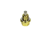 Gold-colored magnetic oil drain plug for ISR Performance magnetic drain plug M12x1.25