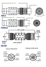 IT-CM-CF Maretron Termination Resistor Micro In-Line - Marine Network Cable Terminator