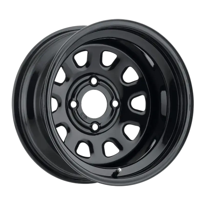 ITP Delta Steel 14x7 / 4x137 BP / 4+3 Offset Black Wheel - RV and Auto Parts