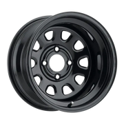 ITP Delta Steel 14x7 / 4x137 BP / 4+3 Offset Black Wheel - RV and Auto Parts
